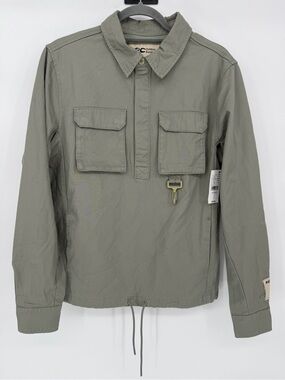 Reese Cooper Olive Green Military Pullover Jacket